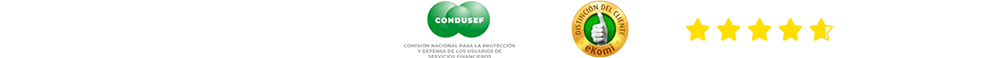 Logotipos de Google, Meta, CONDUSEF y calificacion de usuarios